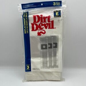 Dirt Devil Type E Vacuum Cleaner Replacement Bags 3-Pack 3- Genuine NEW